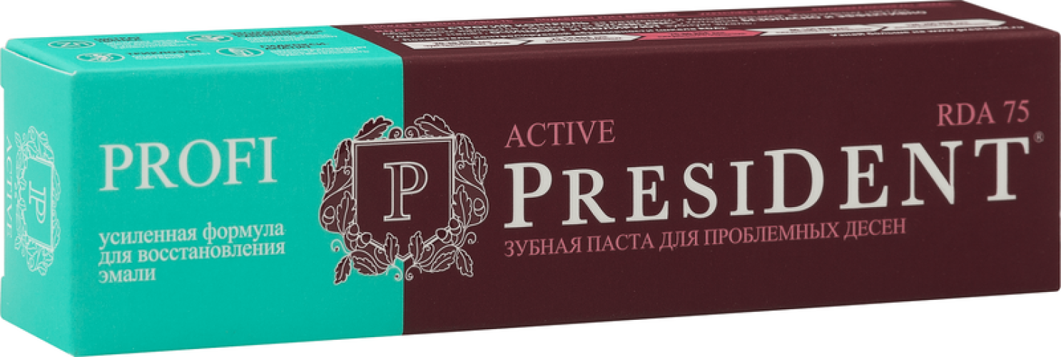 PRESIDENT PROFI Active - зубная паста (100мл), Betafarma SpA, Италия  